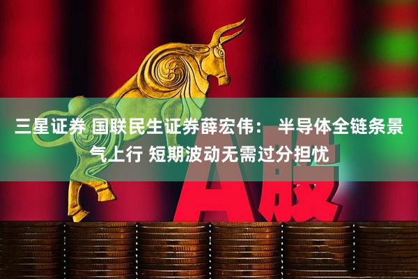 三星证券 国联民生证券薛宏伟： 半导体全链条景气上行 短期波动无需过分担忧